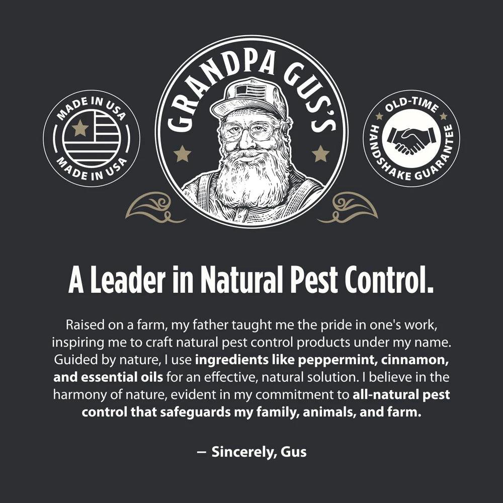 Grandpa Gus's Mouse Repellent Pouches, Natural Peppermint Oil, 10 Pouches