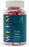 WEEM Hair Skin and Nails Gummies - Supports Healthy Hair - Vegan biotin Vitamins for Women & Men