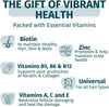 WEEM Hair Skin and Nails Gummies - Supports Healthy Hair - Vegan biotin Vitamins for Women & Men
