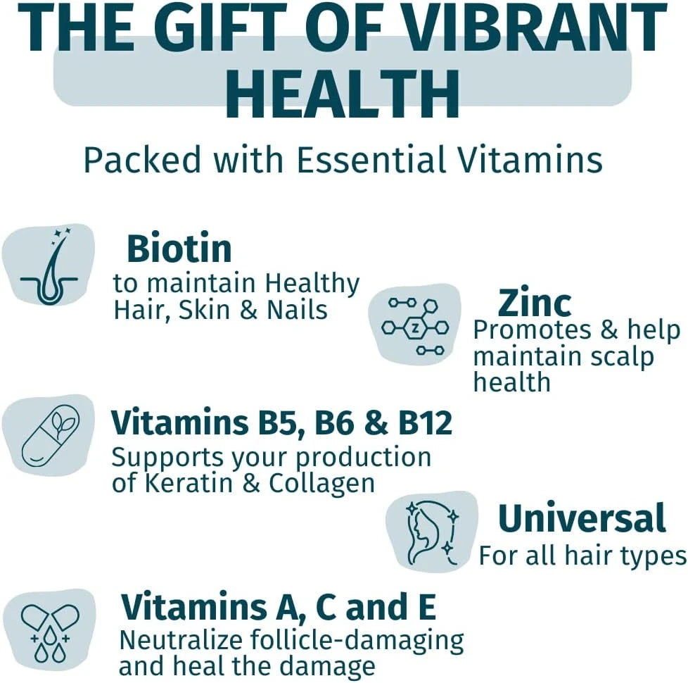 WEEM Hair Skin and Nails Gummies - Supports Healthy Hair - Vegan biotin Vitamins for Women & Men
