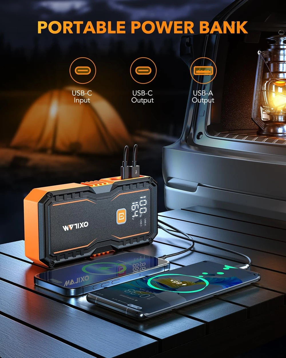OXILAM Portable Car Jump Starter - 10000a