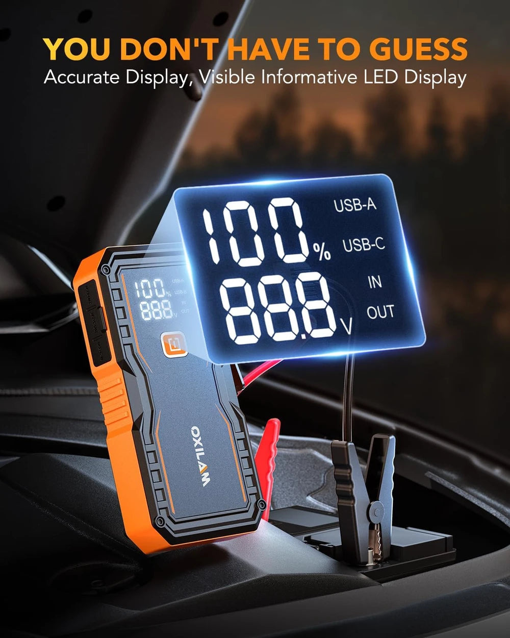 OXILAM Portable Car Jump Starter - 10000a