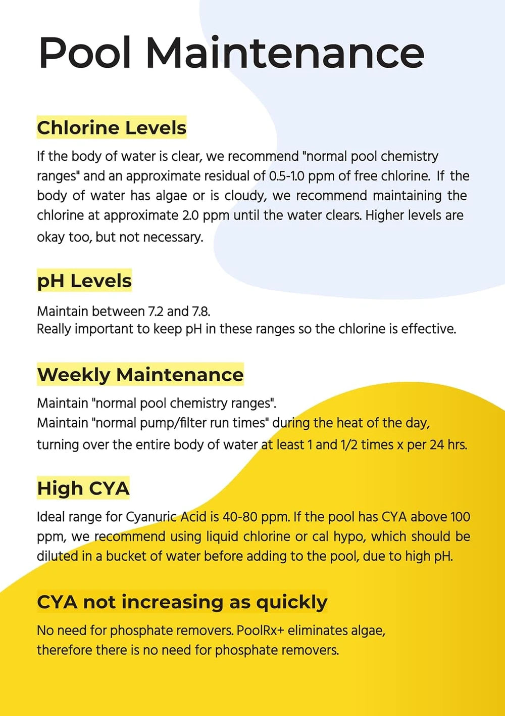 PoolRx 6 Month Algaecide Treatment - Algaecide Treats
