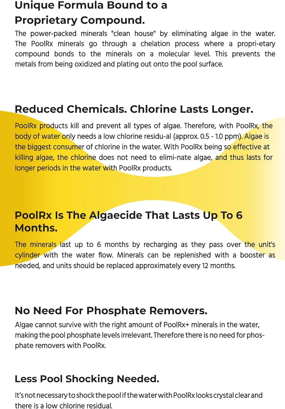PoolRx 6 Month Algaecide Treatment - Algaecide Treats