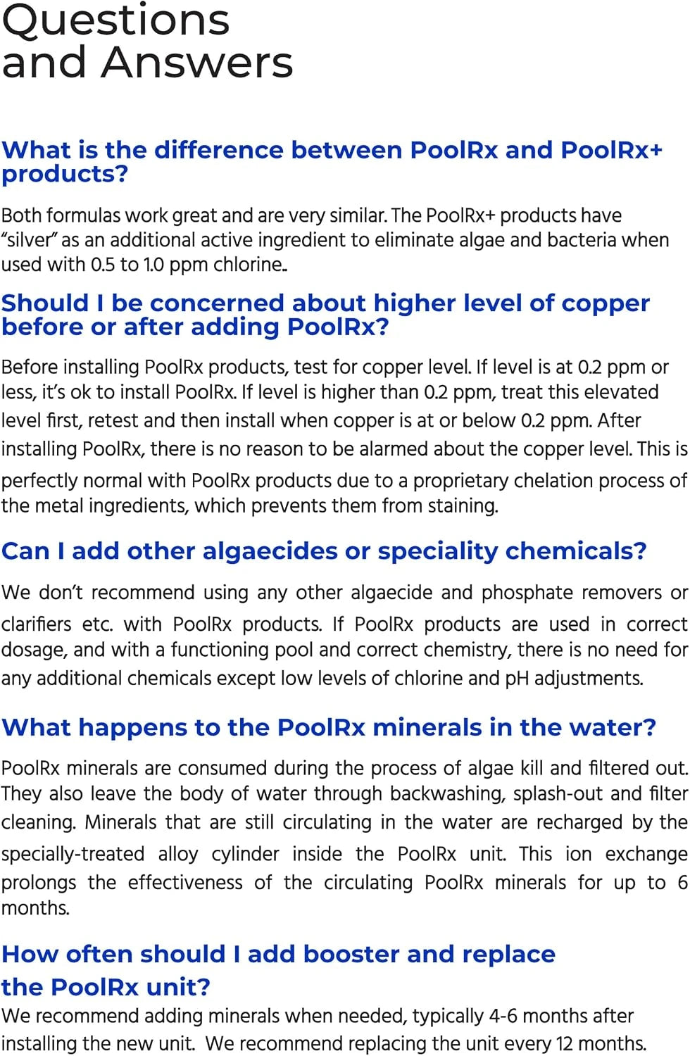 PoolRx 6 Month Algaecide Treatment - Algaecide Treats