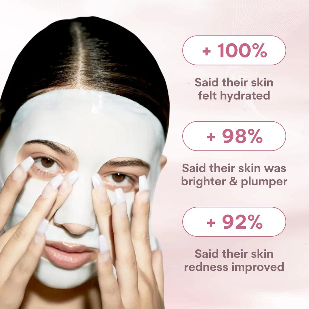 Quasi Bio-Collagen Face Mask Overnight – Hydrating Korean Sheet Mask – Niacinamide &amp; Low Molecular Collagen