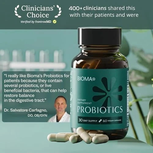 BIOMA Probiotics - Digestive Health Probiotic - Gut Support for Men &amp; Women with Xylooligosaccharides, Tributyrin &amp; Bifidobacterium - Vegan &amp; Gluten Free - 60 Delayed-Release Capsules (30-Day Supply)