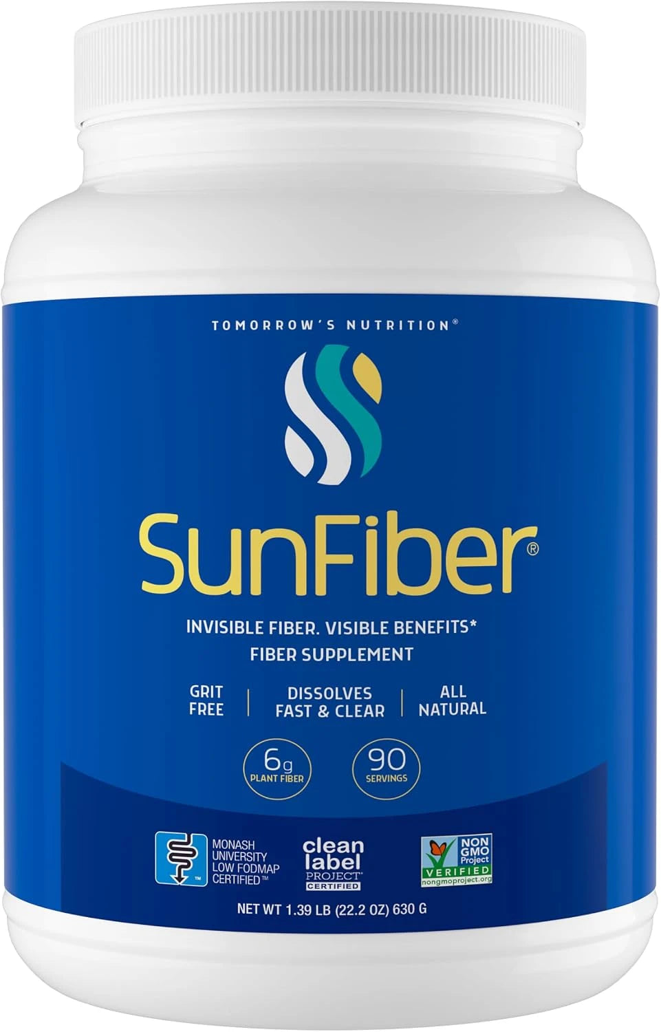Tomorrow's Nutrition Sunfiber Prebiotic Fiber Supplement, 90 Servings