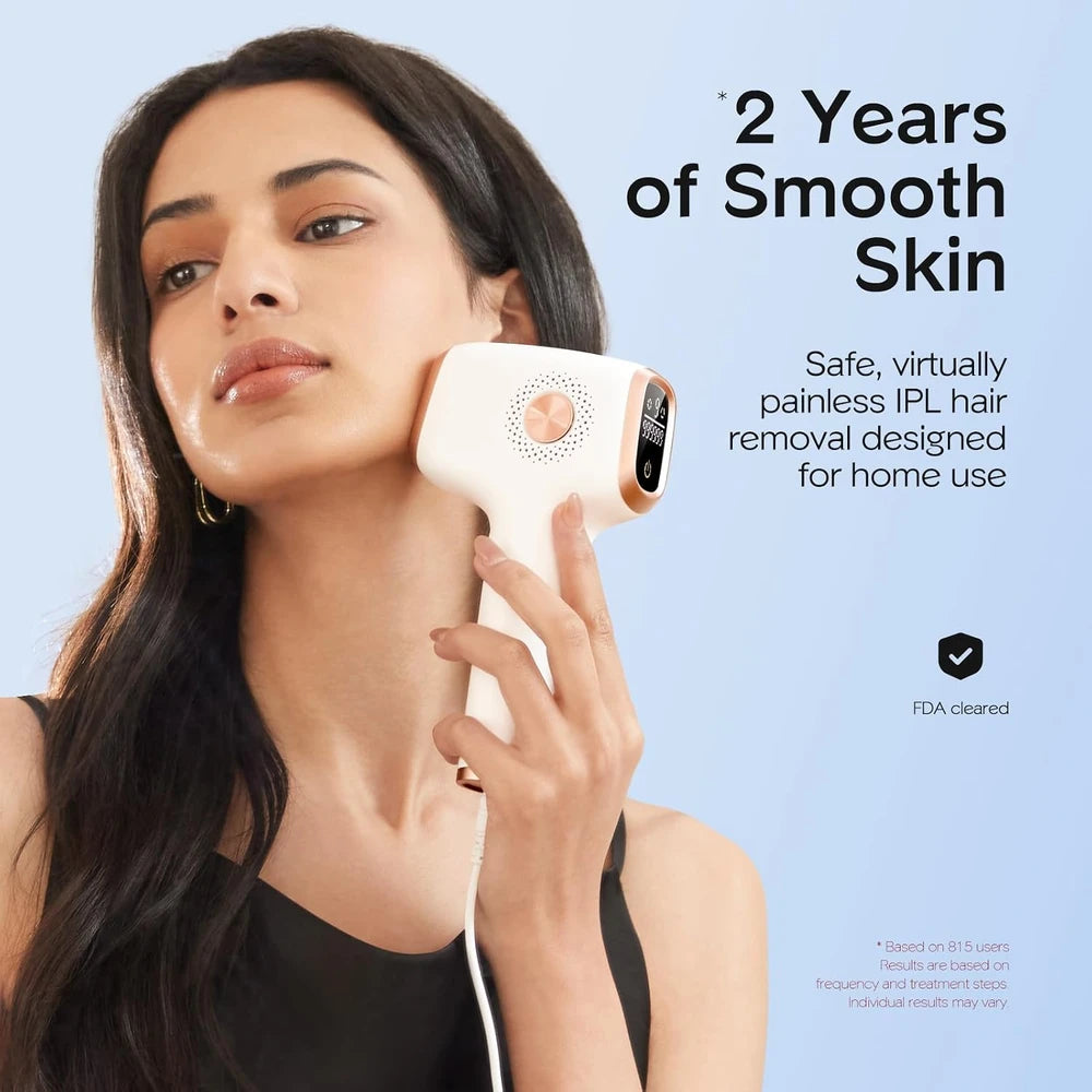 INNZA IPL Hair Removal with Ice Cooling Care Function for Women and men - White