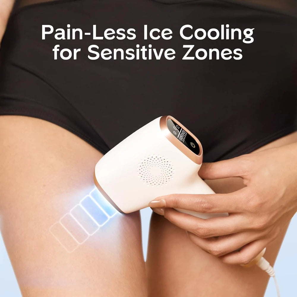 INNZA IPL Hair Removal with Ice Cooling Care Function for Women and men - White