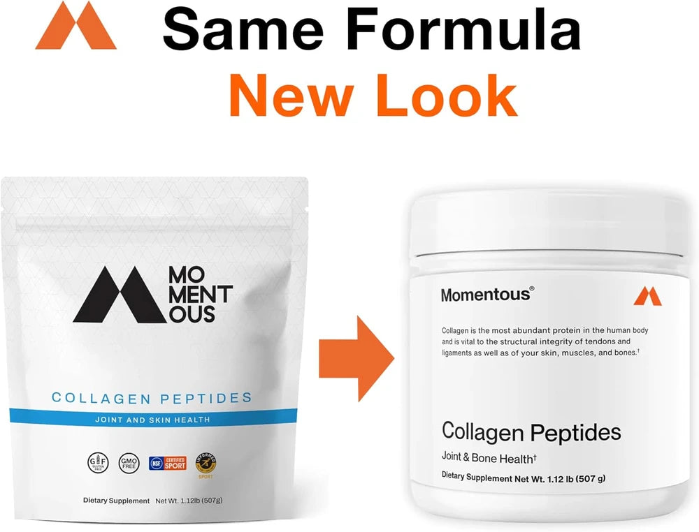 Momentous Grass-Fed Collagen Peptides Powder, Fortigel &amp; Vitamin C