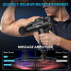TOLOCO Massage Gun, Deep Tissue Back Massage for Athletes for Pain Relief, Percussion Massager with 10 Massages Heads - Black