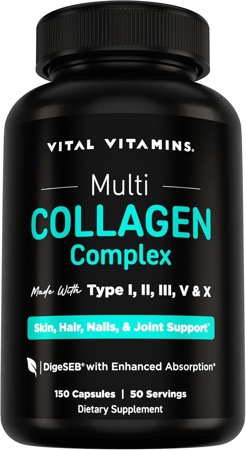Vital Vitamins Multi Collagen Peptides Complex for Women &amp; Men, 150 Pills