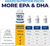 Arazo Nutrition Wild Caught Omega-3 Fish Oil Concentrate – 4,080mg per Serving – High EPA 1200mg &amp; DHA 900mg – 120 Burpless Lemon Softgels