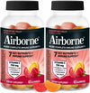 Airborne 750mg Vitamin C Gummies for Adults, Immune Support Supplement with Powerful Antioxidants Vitamins A C &amp; E - 2x63ct Bottles (126 Gummies), Assorted Fruit Flavor