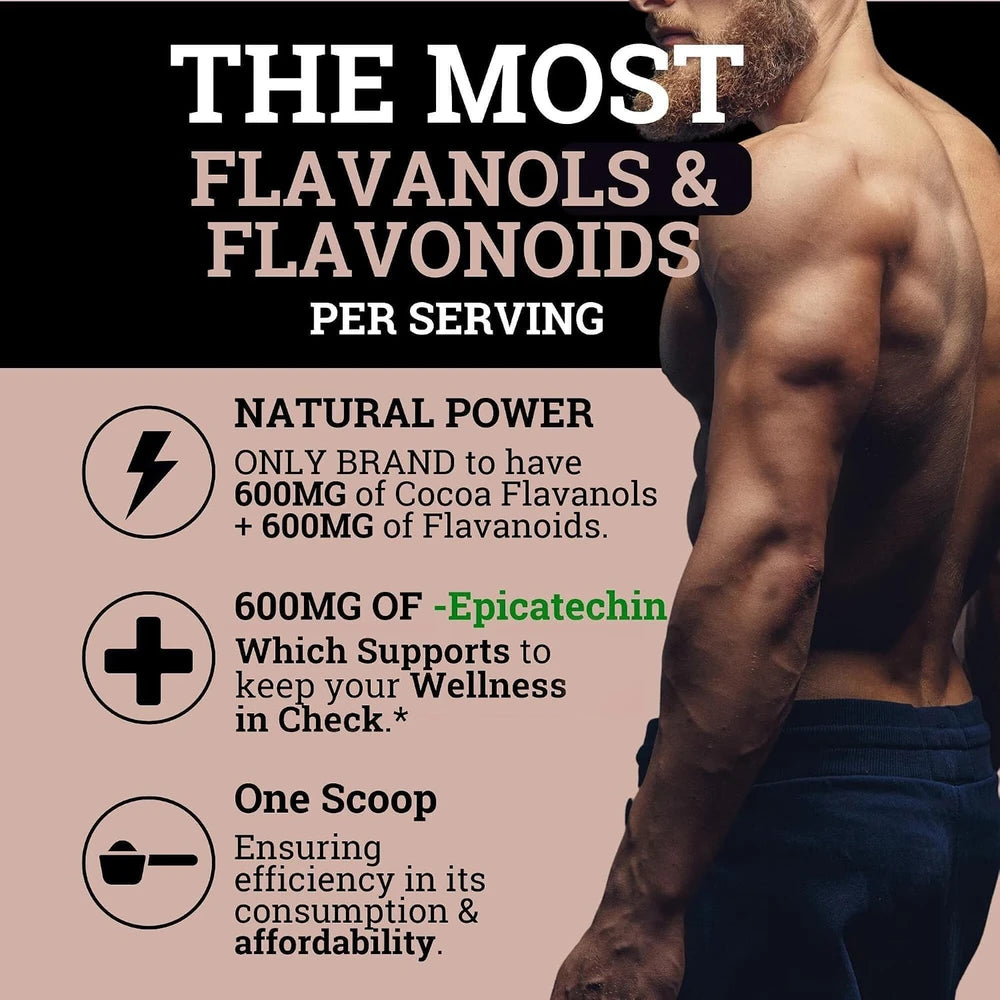 Black Forest High Flavanol Cocoa Powder - 1200mg Flavanols &amp; Flavonoids with 600mg Epicatechin