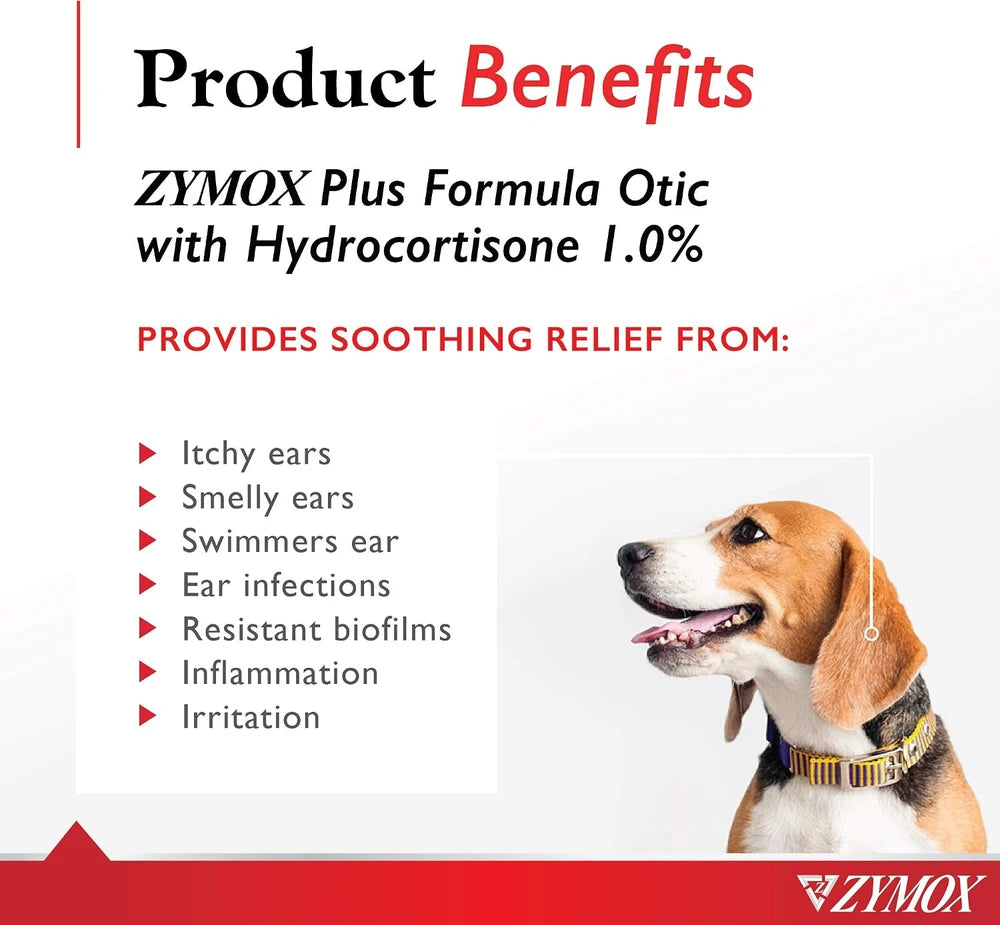 Zymox Advanced Formula Otic Plus Enzymatic Ear Solution