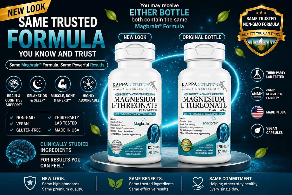 Magnesium L-Threonate Plant-Based 3 in 1 Powered by Magbrain® Magnesium L-Threonate Plant-Based | Magnesium Bisglycinate &amp; Magnesium Malate
