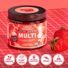 Llama Naturals Kids Multivitamin Gummies | Real Fruit, No Added Sugar Cane | Organic Vegan Toddler Whole Food Vitamins | Vitamin D, C &amp; Beta Carotene Gummy Supplement | Strawberry 90 Ct (1-2 Months)