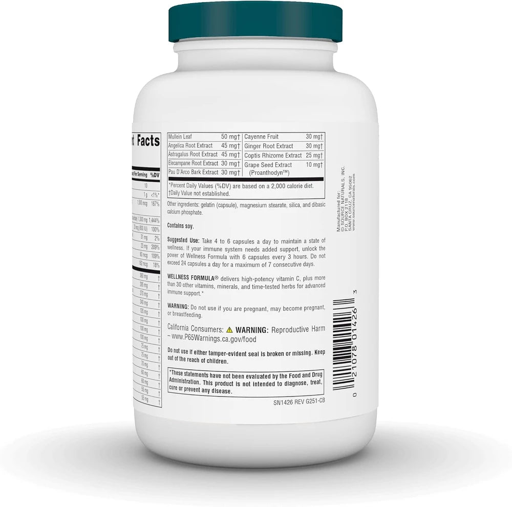 Source Naturals Wellness Formula, Advanced Immune Support - 240 Capsules