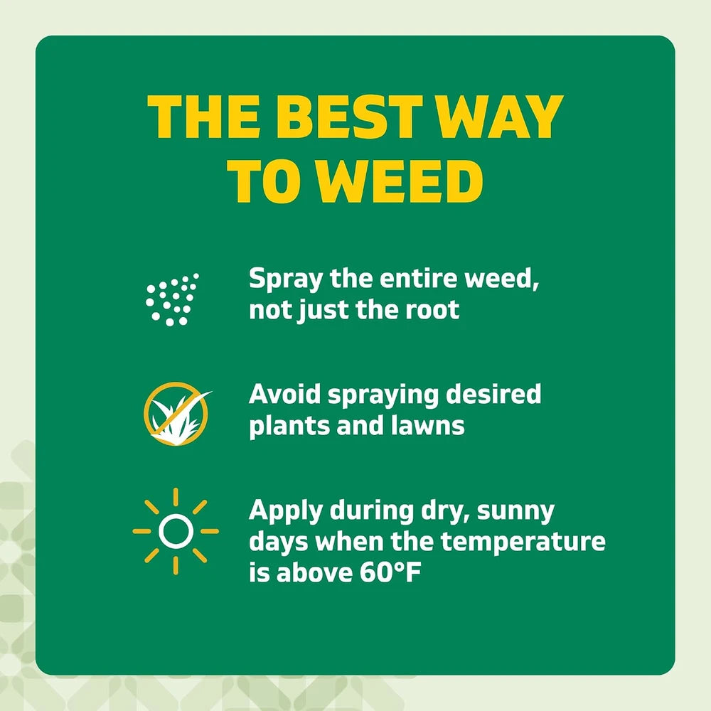 Spruce Weed &amp; Grass Killer₃ Kit, Power Wand, 2 AA Batteries Included, 64 Oz