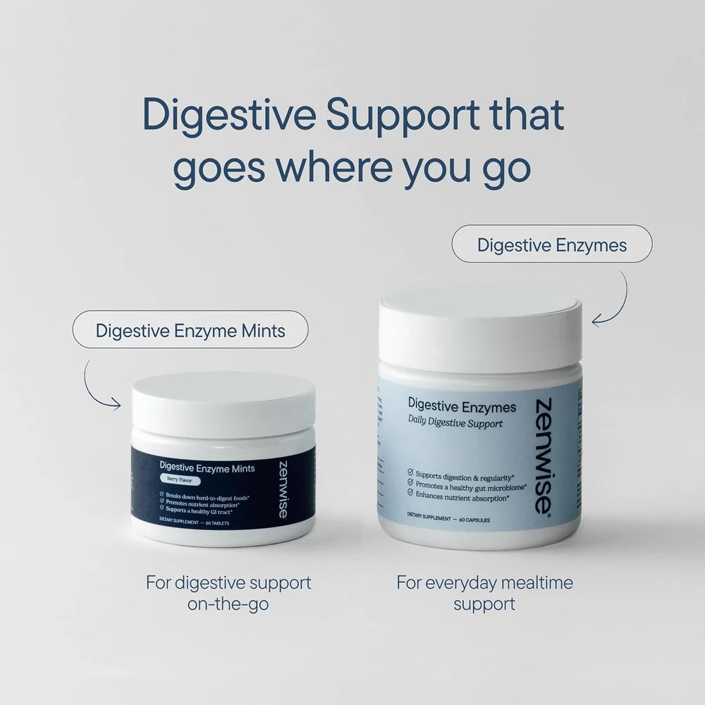 Zenwise Health Digestive Enzymes, Probiotics, for Gut Health Bloat - 180 CT